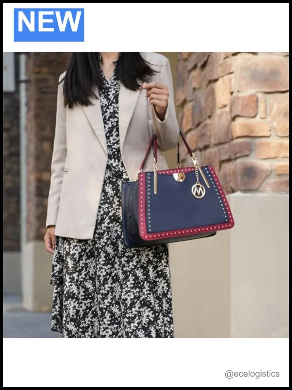 Vegan Leather Satchel Bag for Women, Crossbody Shoulder Handbag Purse